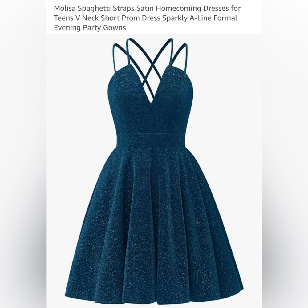 Sparkly A-Line Dress with Strappy Back. Perfect for Homecoming! Size 8 - NWT